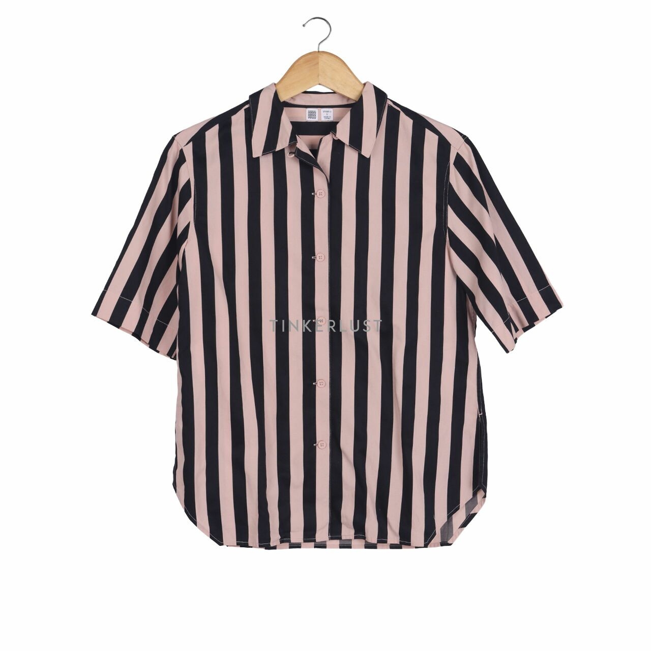 UNIQLO Black & Pink Stripes Shirt