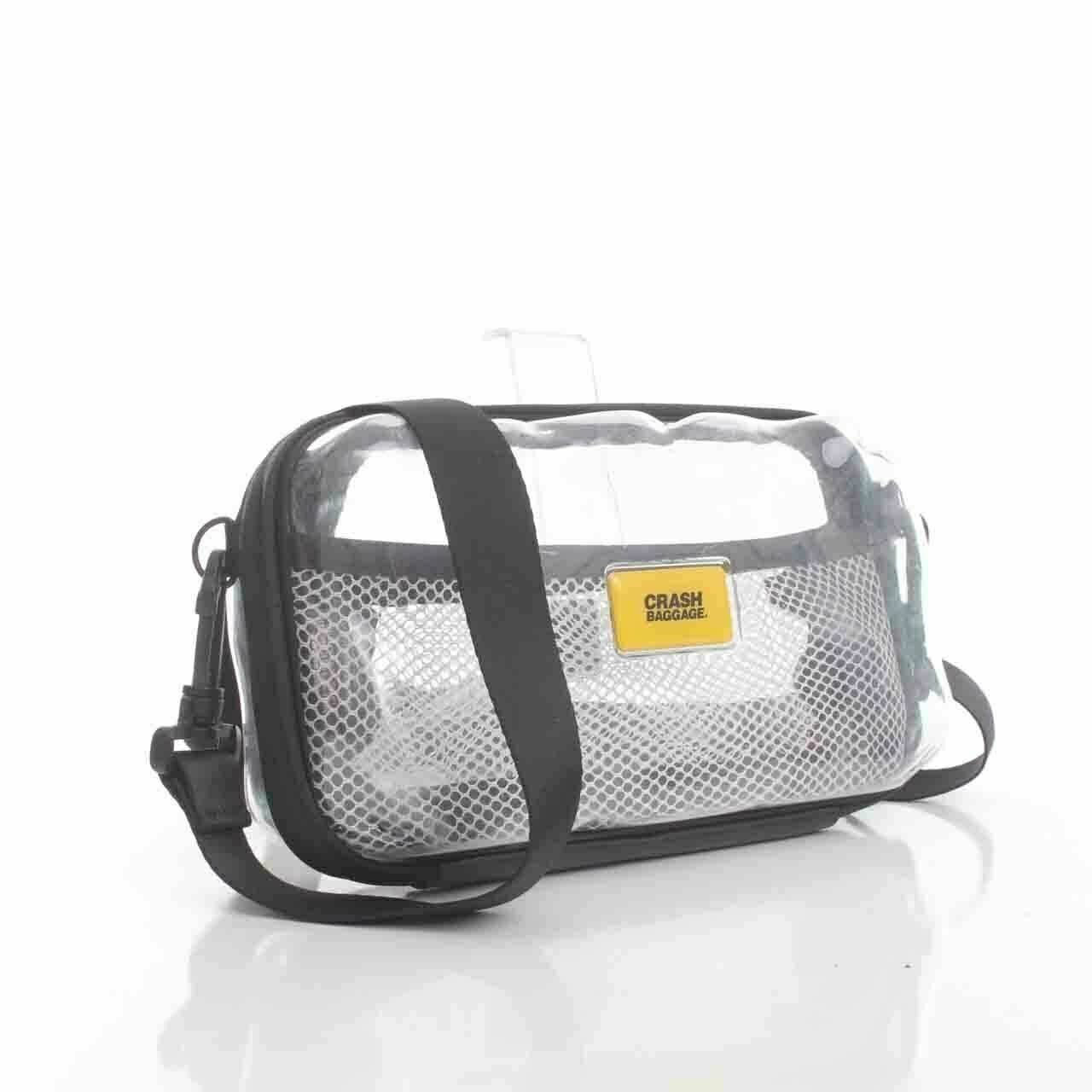 Crash Baggage Black & Transparent Sling Bag