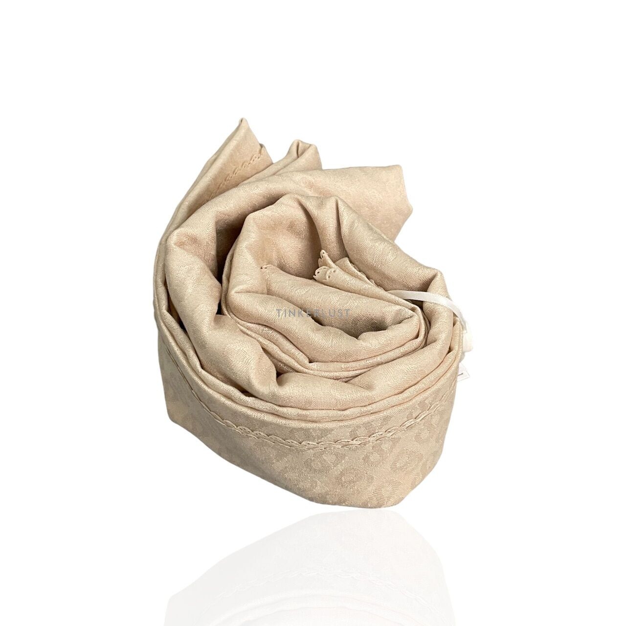 Button Scarves Everyday Tapis Embossed Cream Scarf