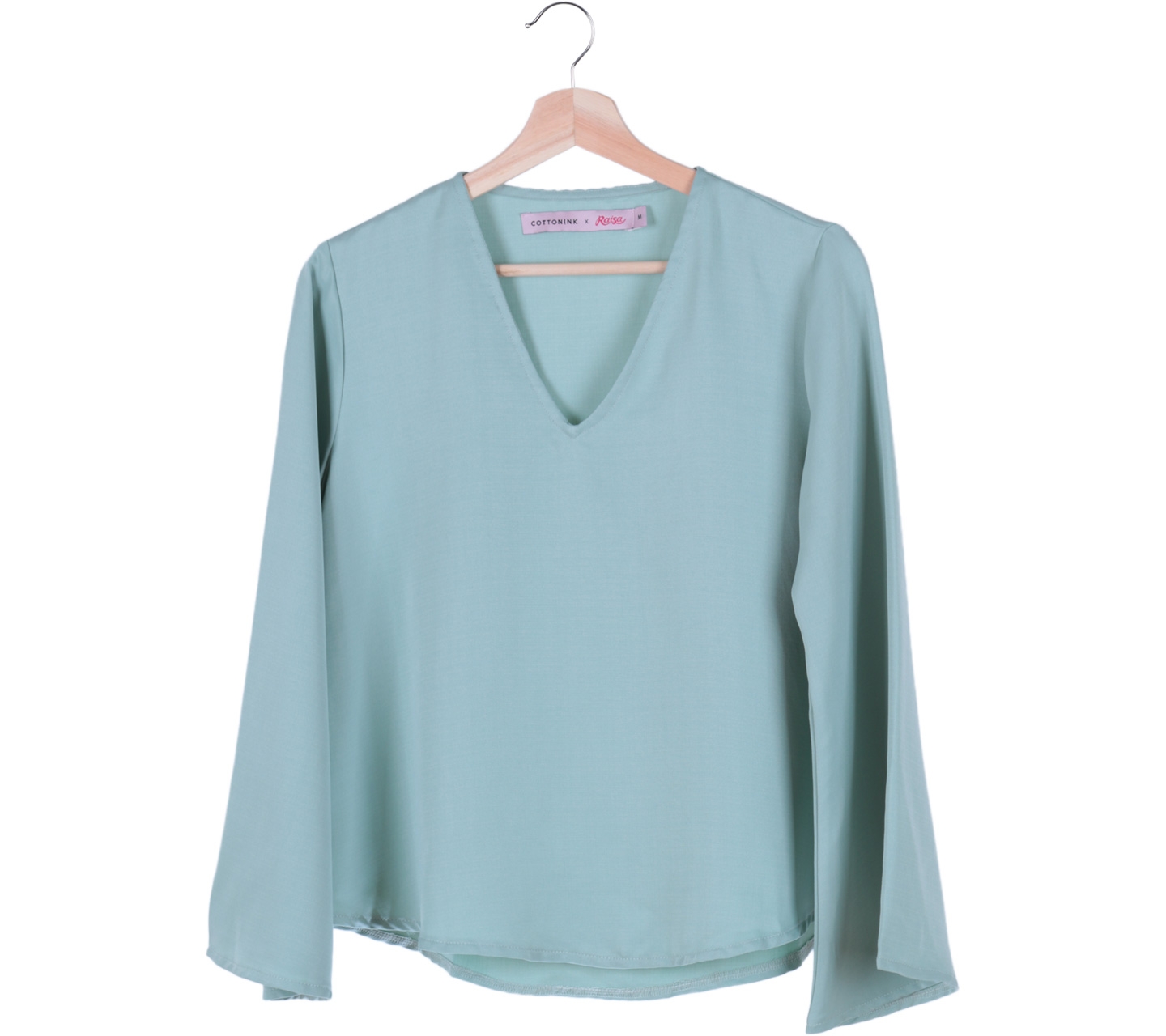 Cotton Ink Green Bell Sleeves Blouse
