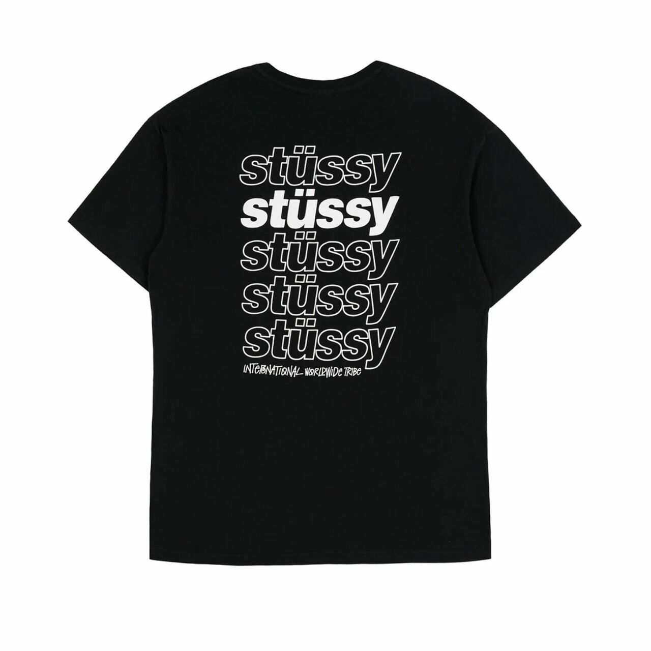 Stussy Black nternational World Wide Tribe T-Shirt
