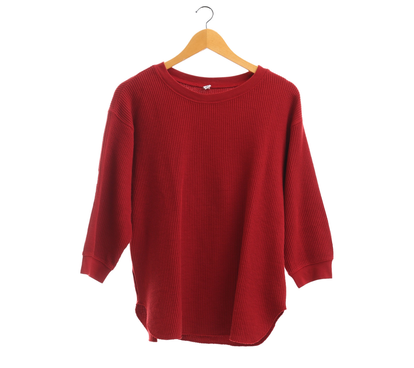 Uniqlo Red Knit Blouse