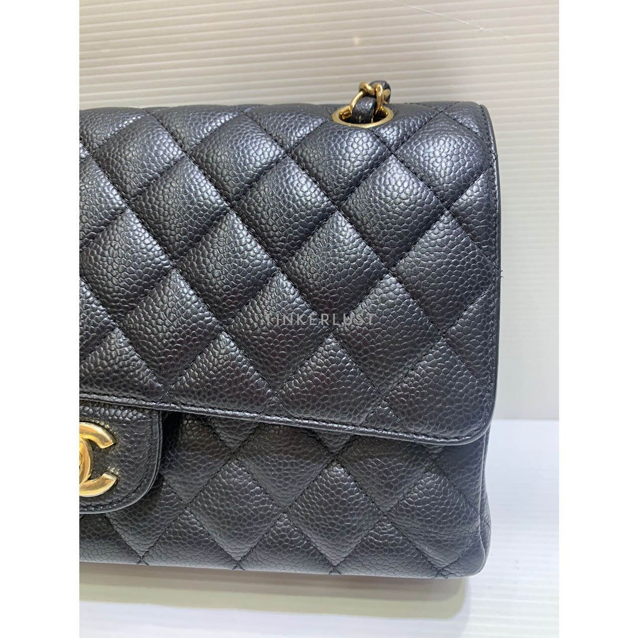 Chanel Classic Medium Double Flap Black Caviar GHW #14 Shoulder Bag