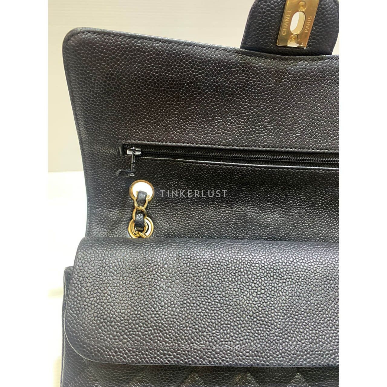 Chanel Classic Medium Double Flap Black Caviar GHW #14 Shoulder Bag