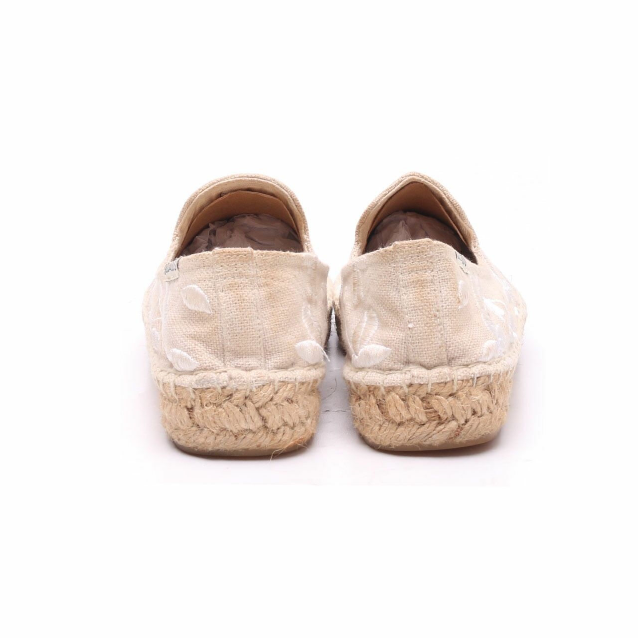Soludos Beige Shiloh Embroidered Espadrille Loafers Flats