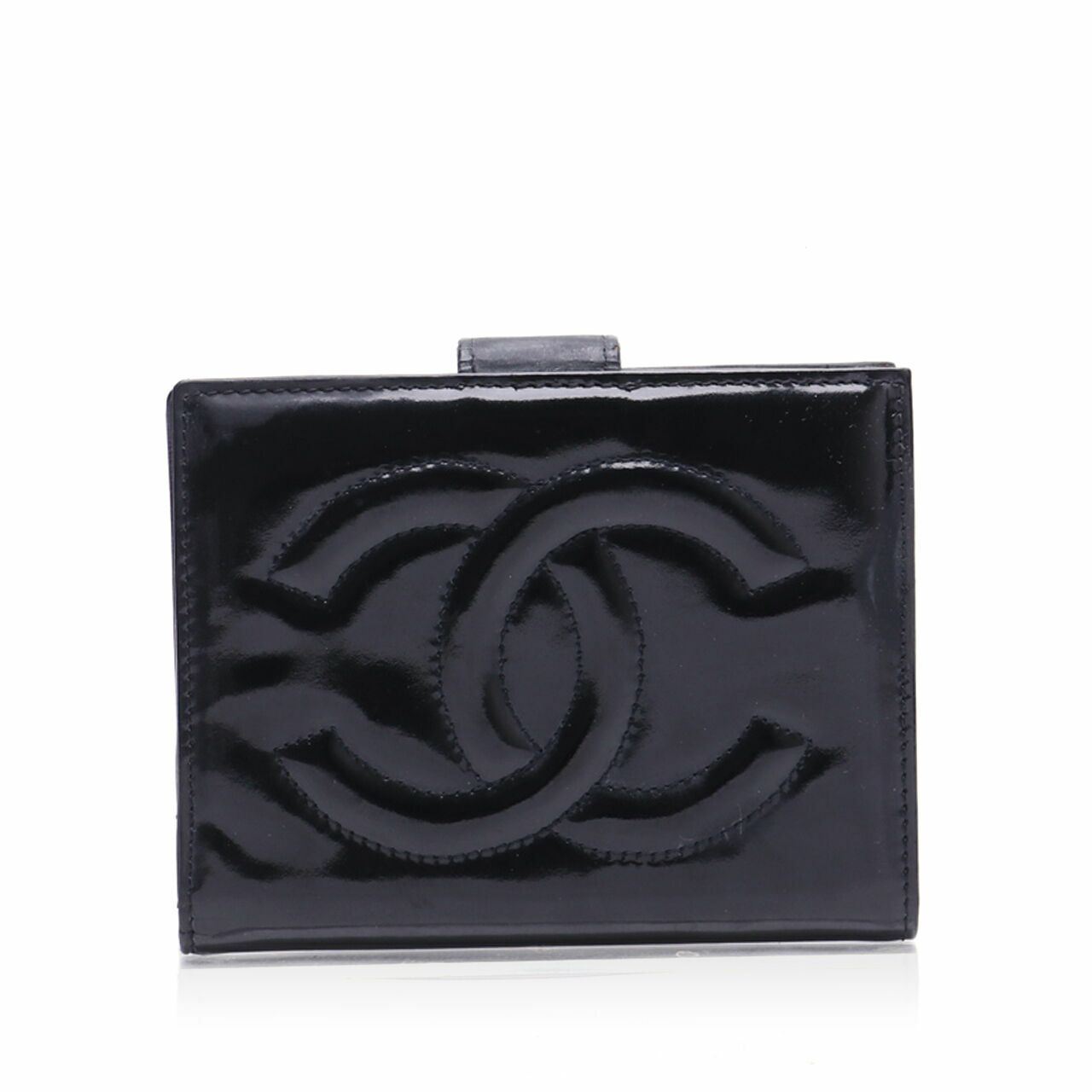 Chanel Vintage CC Patent Leather Compact Wallet