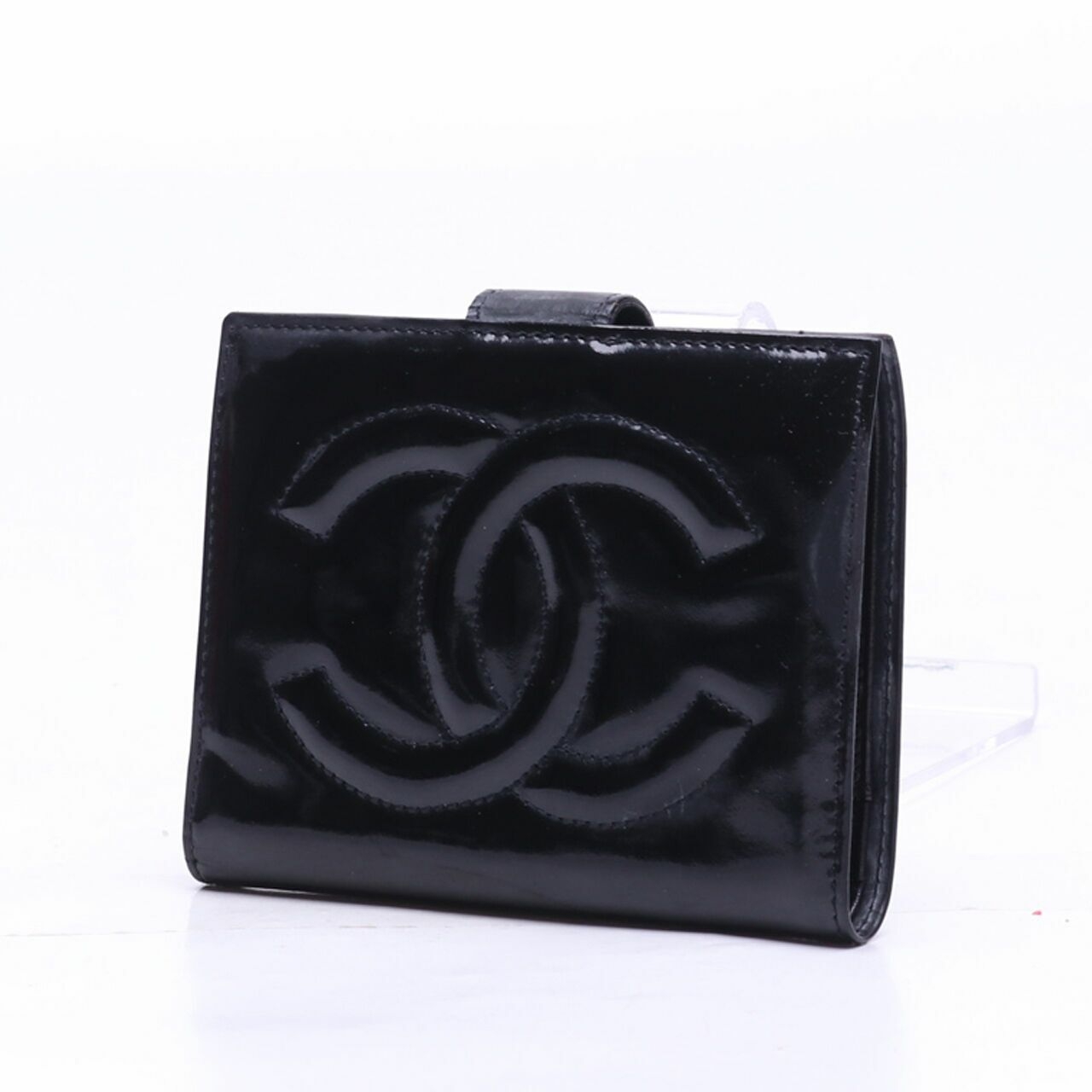 Chanel Vintage CC Patent Leather Compact Wallet