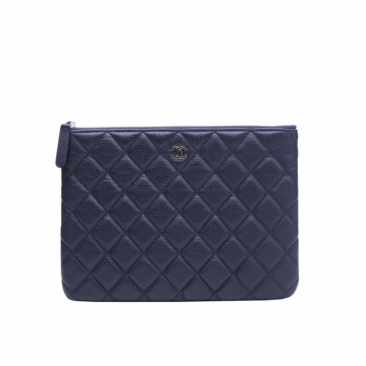 Chanel Navy Quilted Pouch