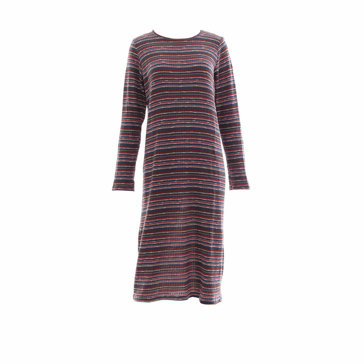 Pull & Bear Multicolor Strips Midi Dress