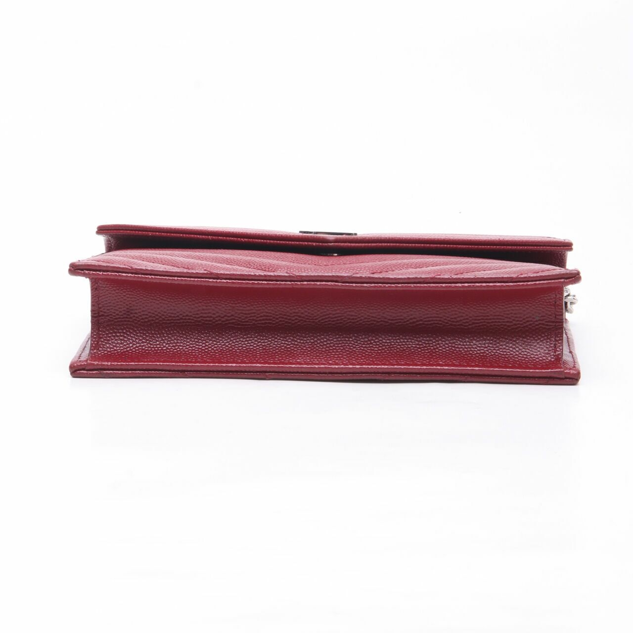 Yves Saint Laurent Red Maroon SHW Wallet On Chain