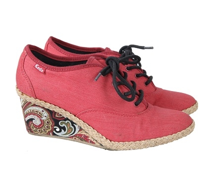 Keds Red Wedges