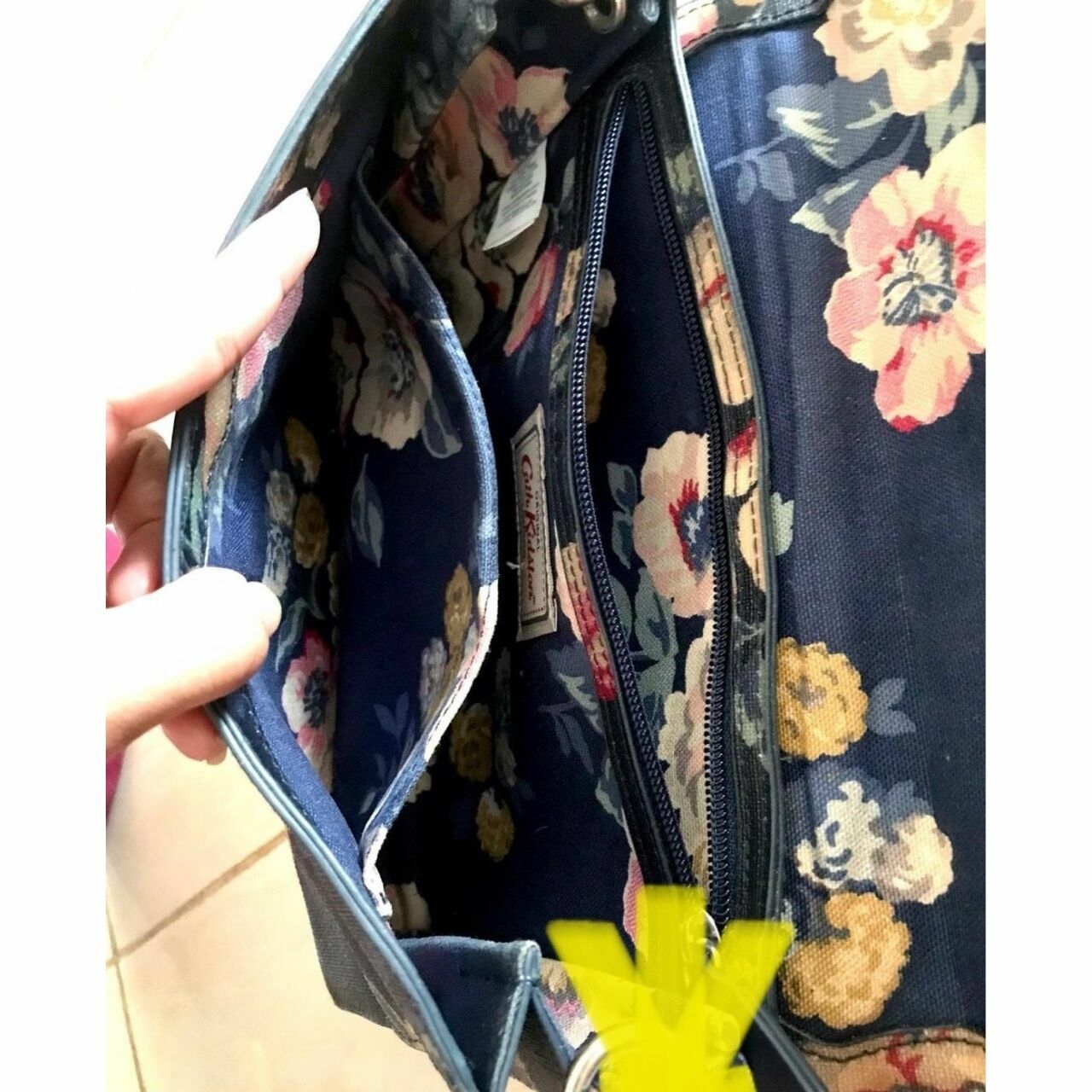 Cath Kidston Navy Floral Sling Bag