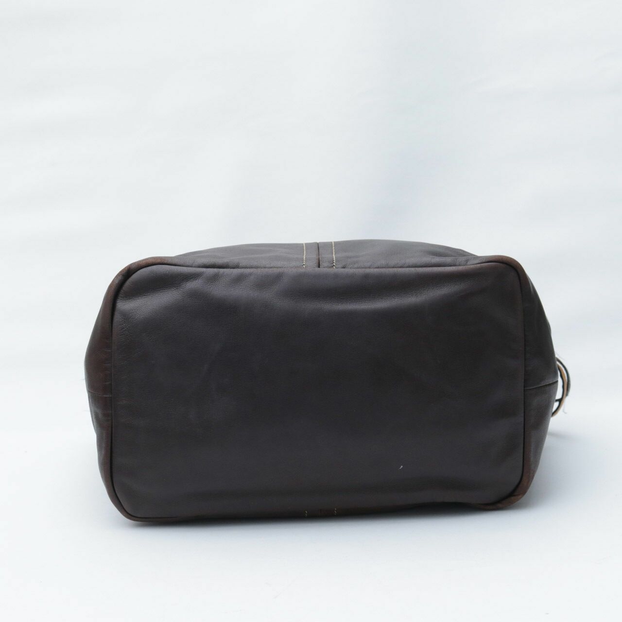 Prada Brown Leather Bicolor Shoulder Bag