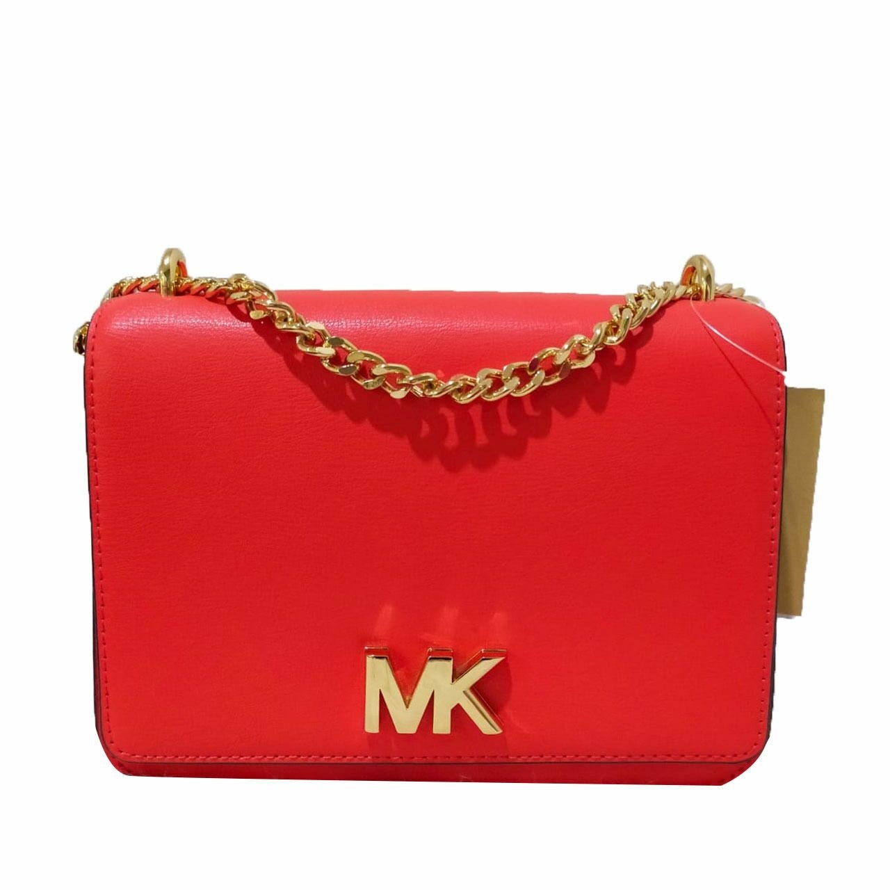 Michael Kors Mott Leather Mandarin Multi  Large Chain Shoulder