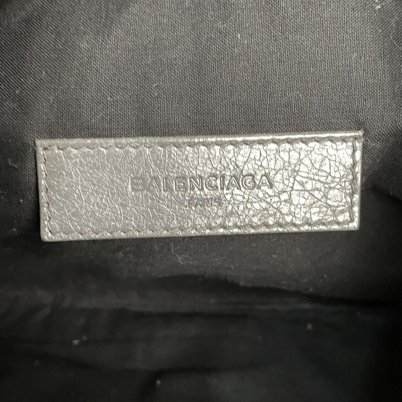 Balenciaga Grey Clip Clutch