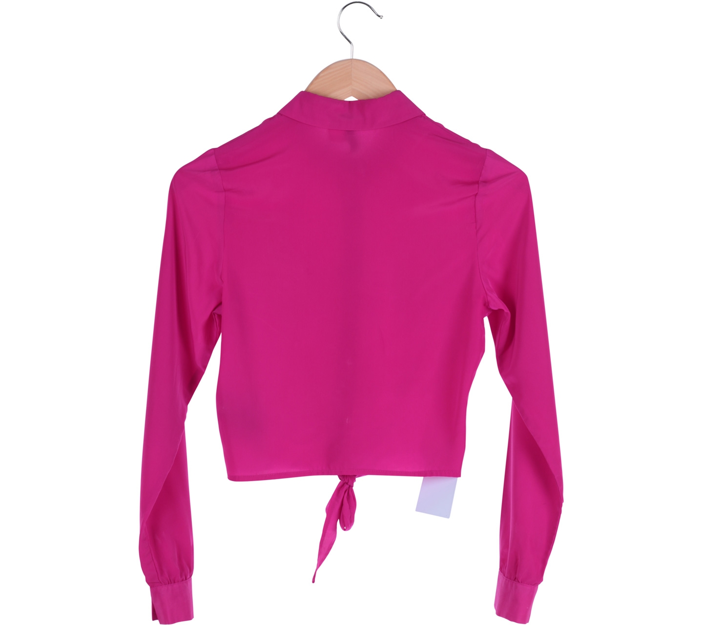Divided Pink Cropped Bow Shirt