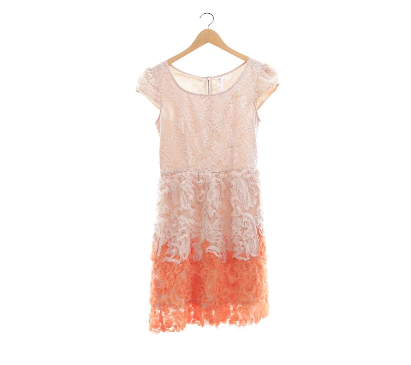 Coco Kelen Cream & Orange Lace Mini Dress