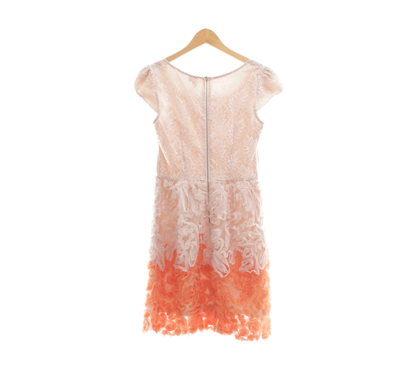 Coco Kelen Cream & Orange Lace Mini Dress