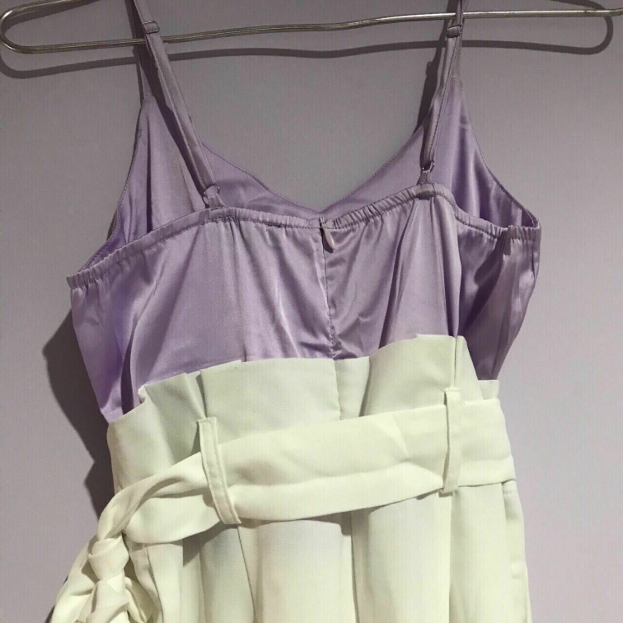 Zalora Lilac & White Jumpsuit