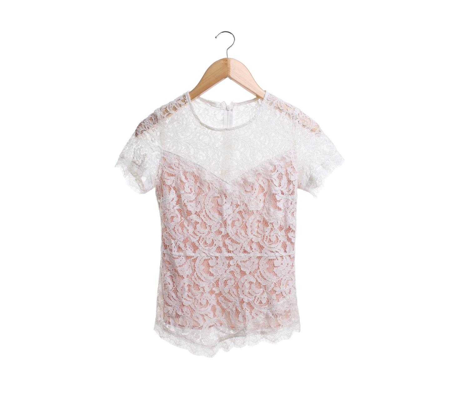 Off White And Cream Lace Blouse