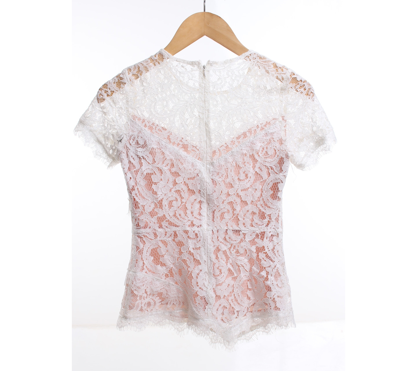 Off White And Cream Lace Blouse