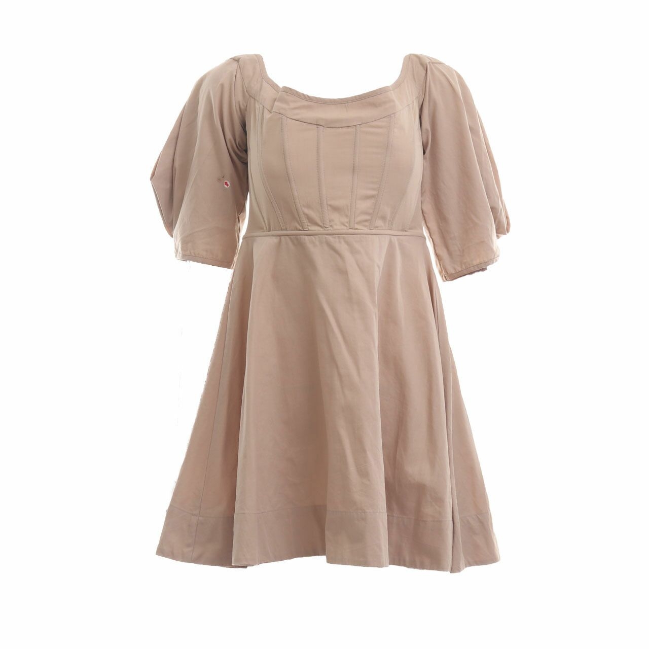 BACHD.M Khaki Off Shoulder Mini Dress