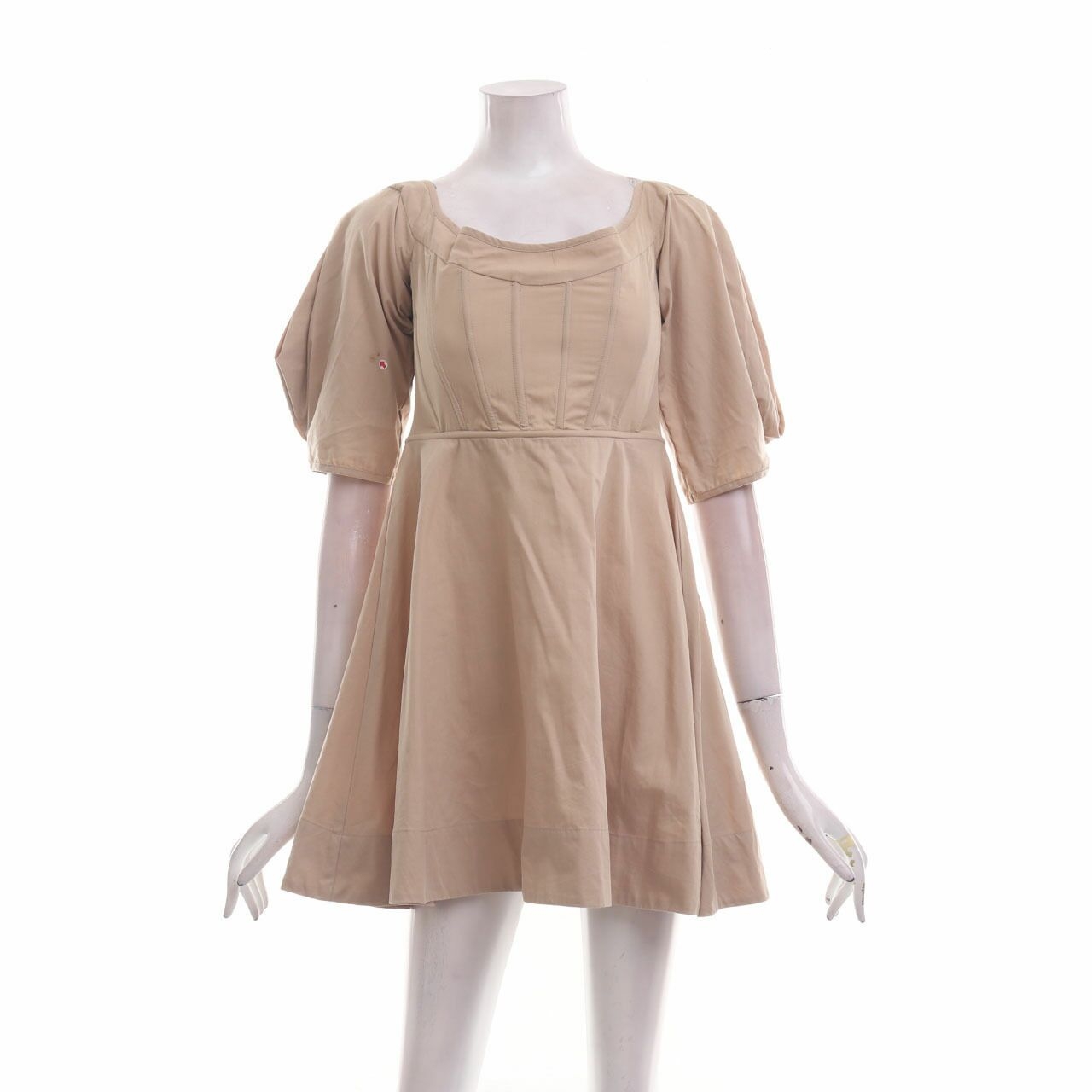 BACHD.M Khaki Off Shoulder Mini Dress