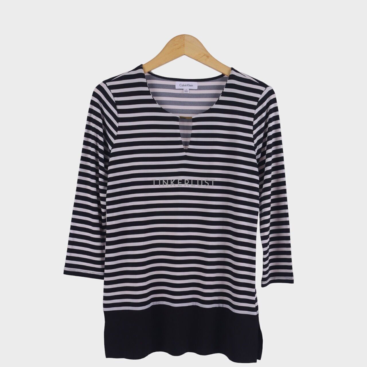 Calvin Klein Black & White Stripes Blouse