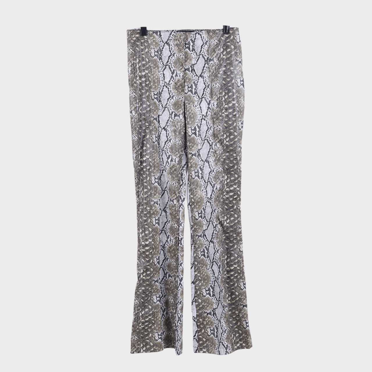 Asos Design Leather Look Flare Trouser in Snake Print