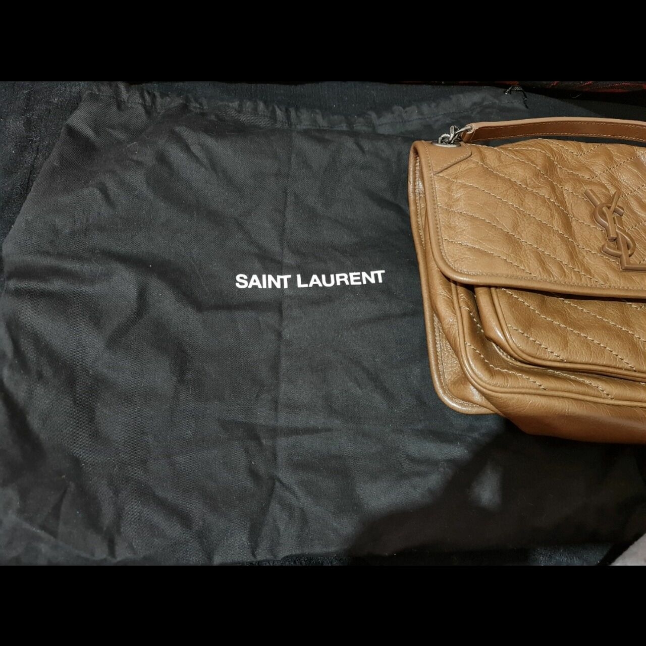 Yves Saint Laurent NIKI MEDIUM IN CRUMPLED VINTAGE LEATHER