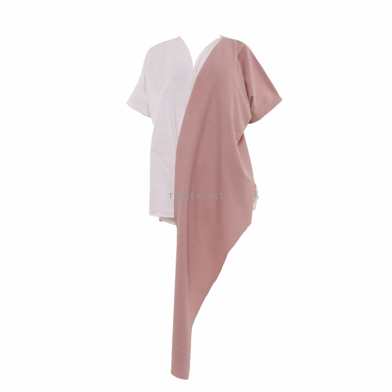 Cotton Tree White & Dusty Pink Blouse