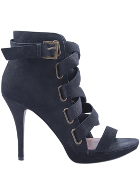 Zara Black Ankle Strappy Heels
