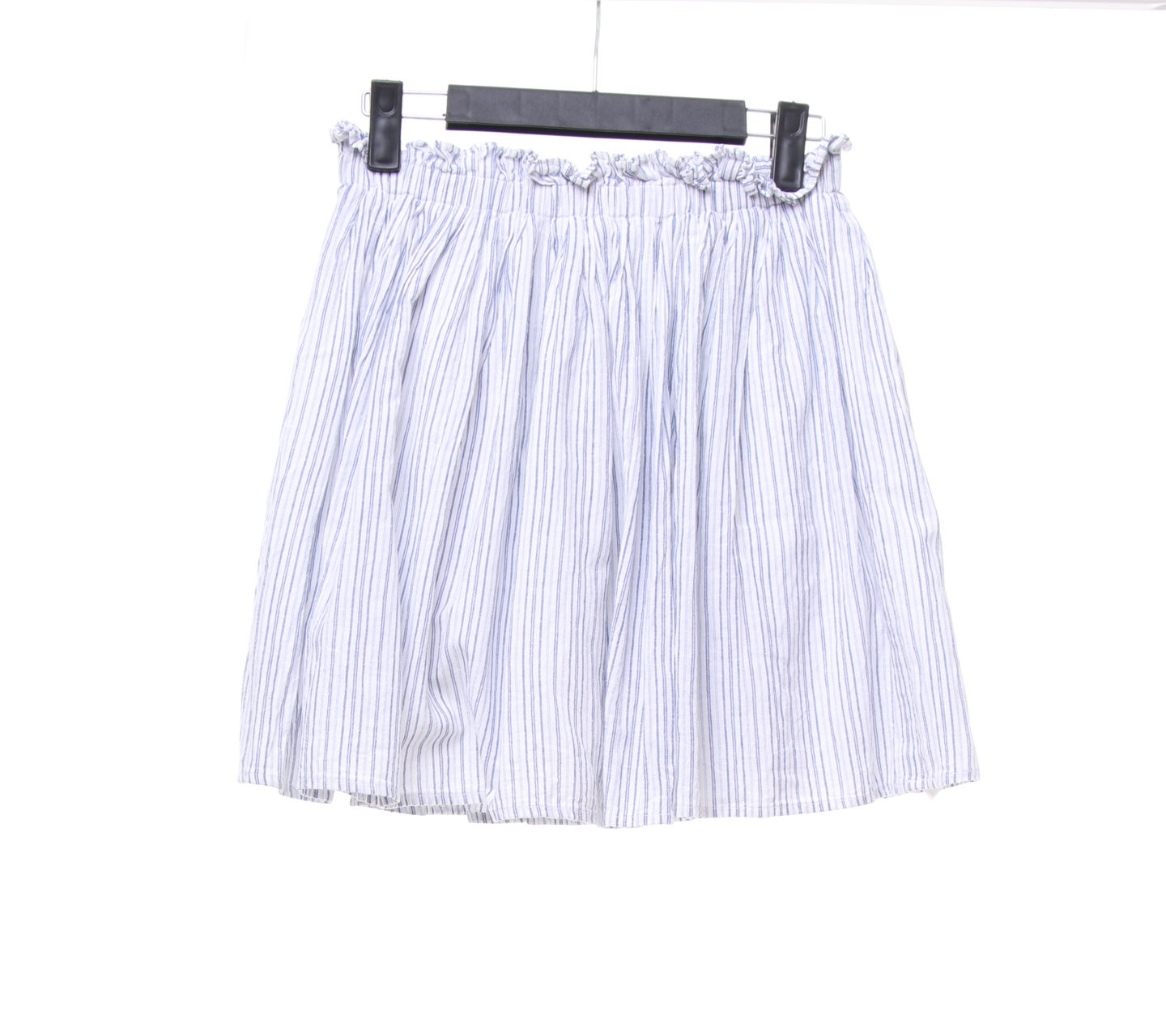 Zara White Striped Blue Mini Skirt 