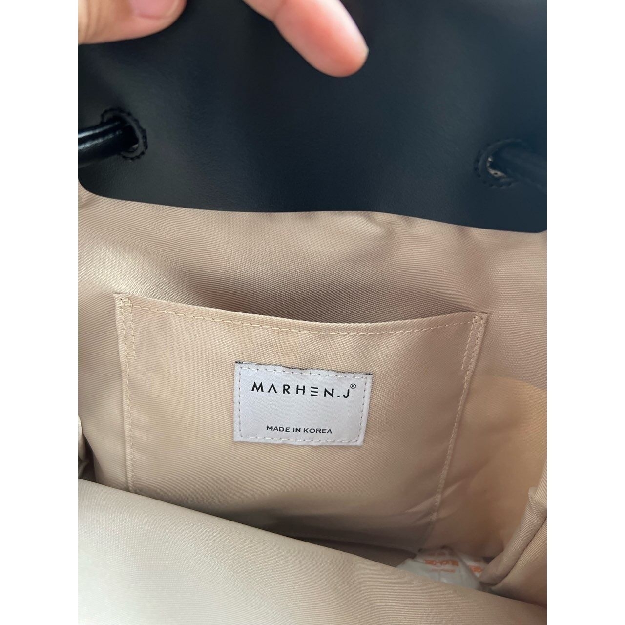 marhen j Oat Bag + Pebble Case Black Shoulder Bag