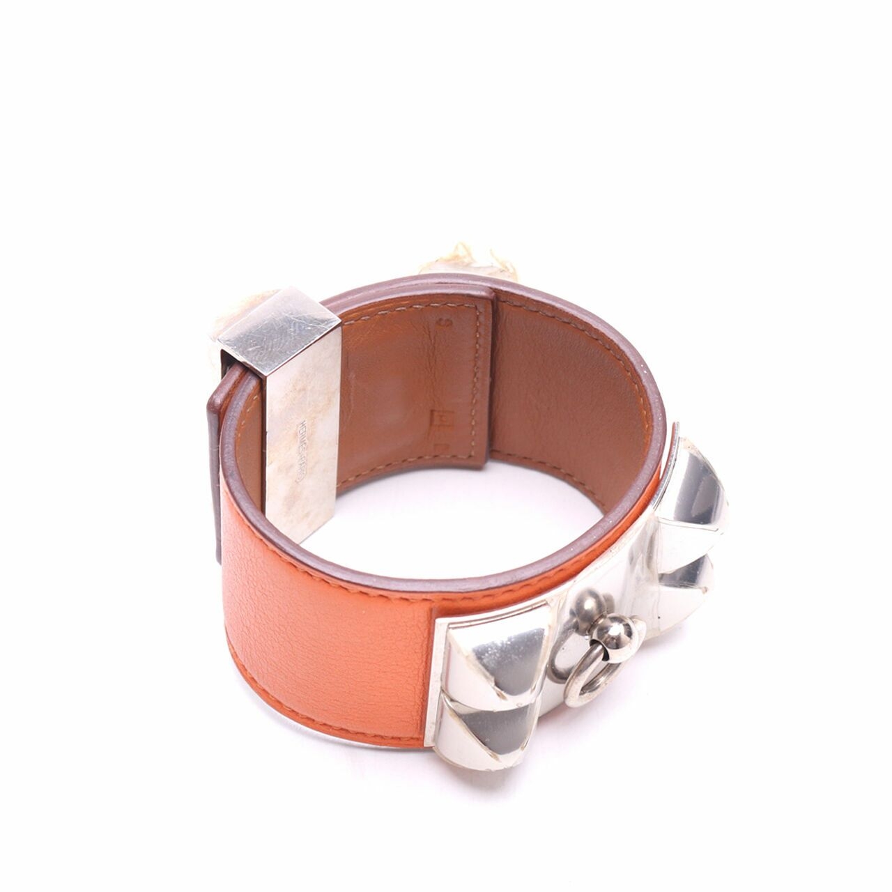Hermes Orange Swift Collier de Chien Bracelet Jewellery
