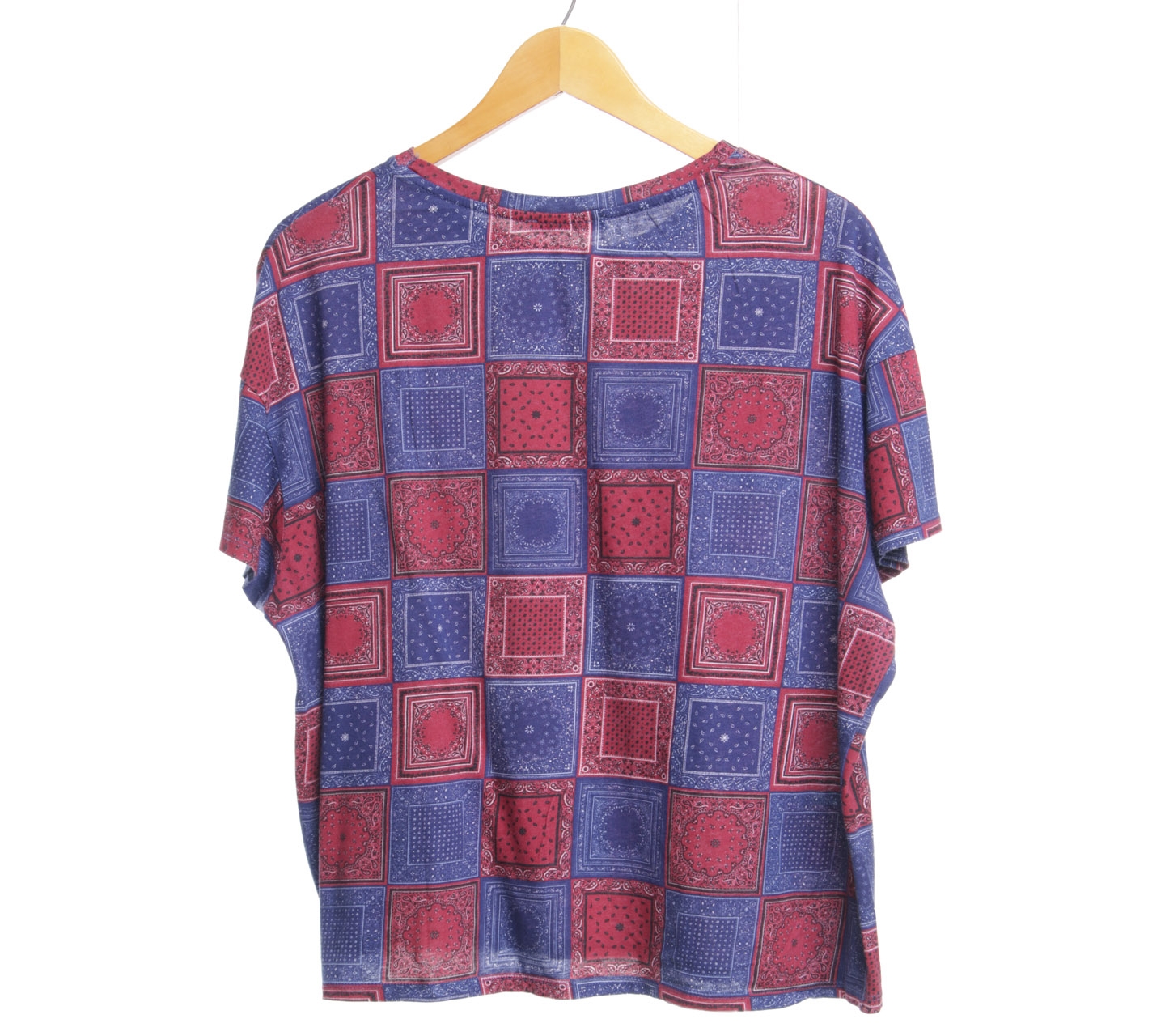 Zara Red And Blue Patterned Blouse