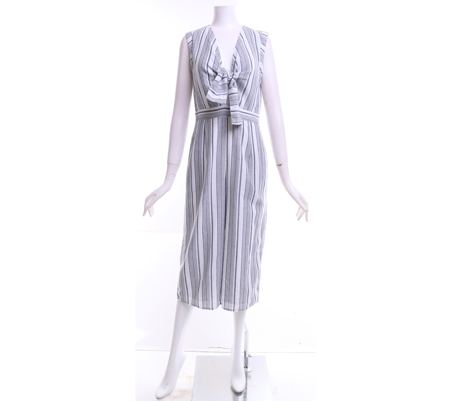 Love Bonito Light Grey And White Jumpsuit