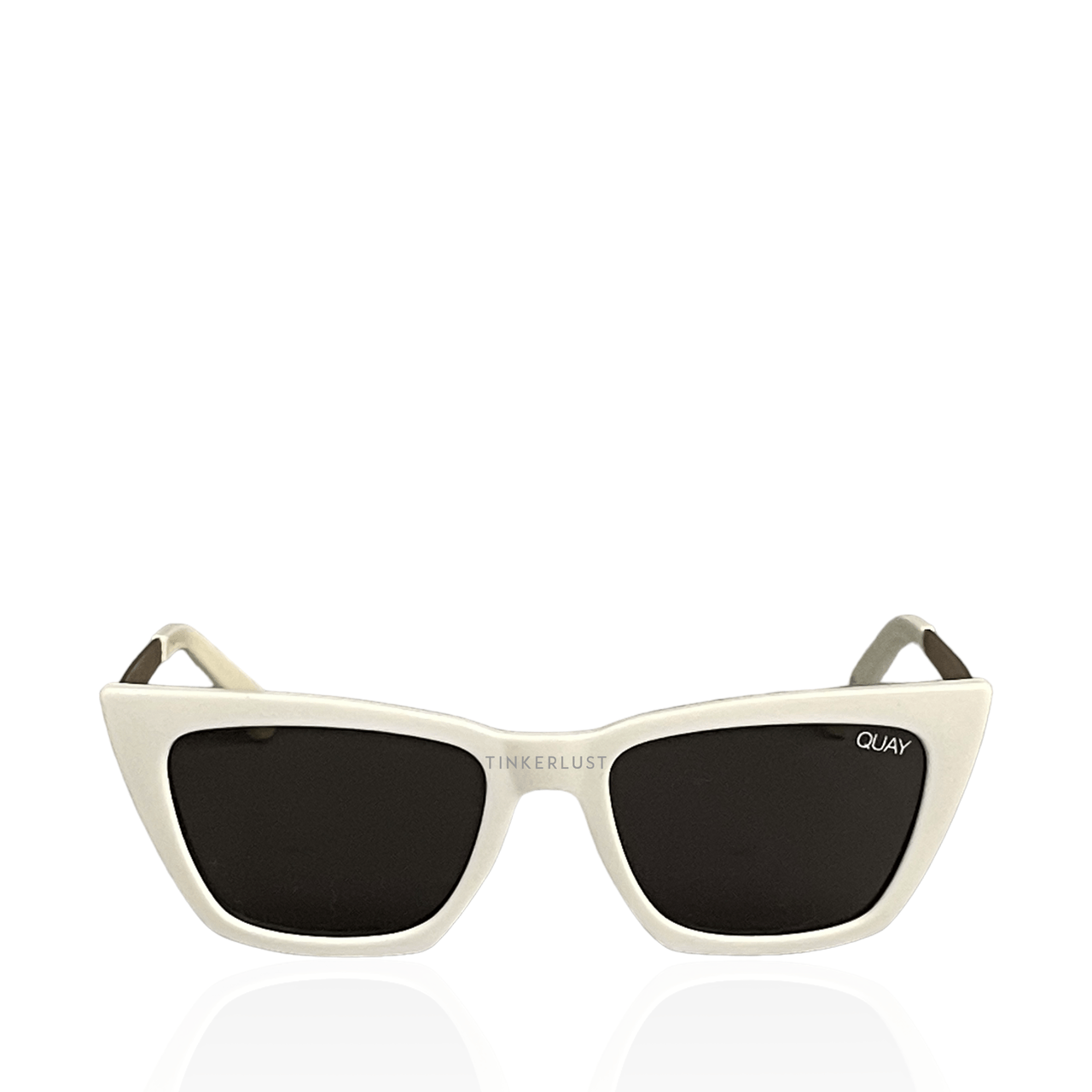 Quay Australia x Desi Perkins Gold & White Sunglasses