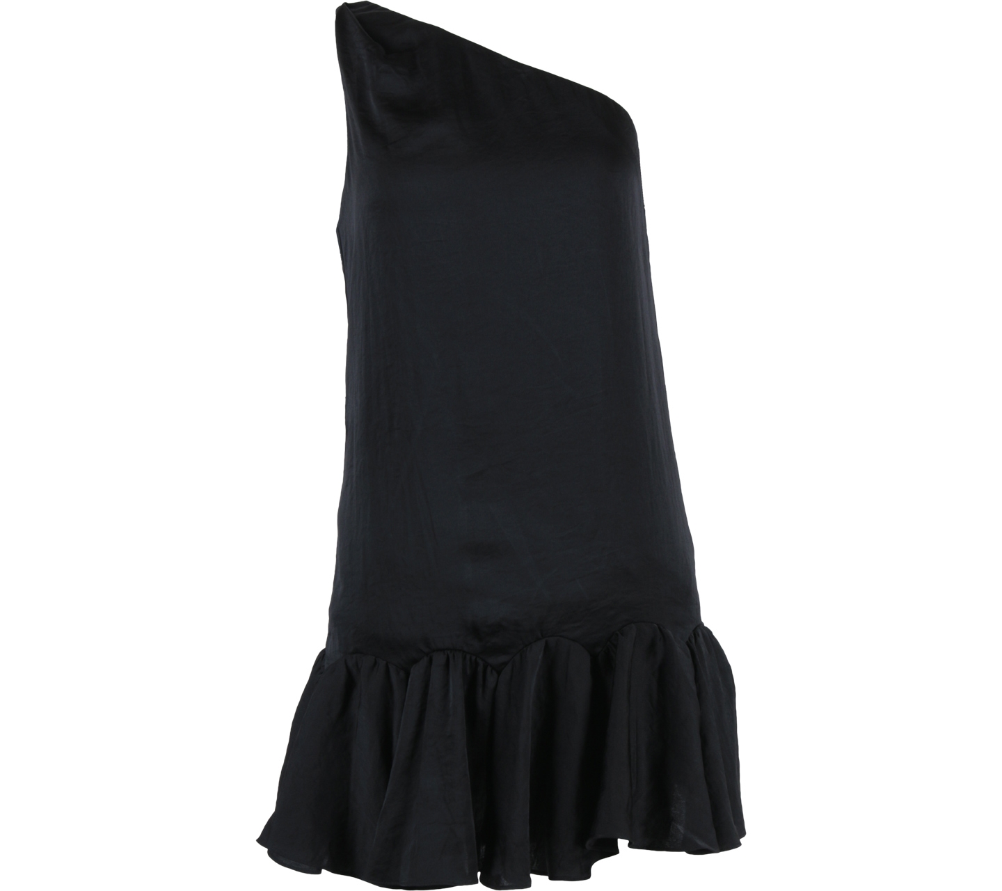 BCBGeneration Black One Shoulders Mini Dress