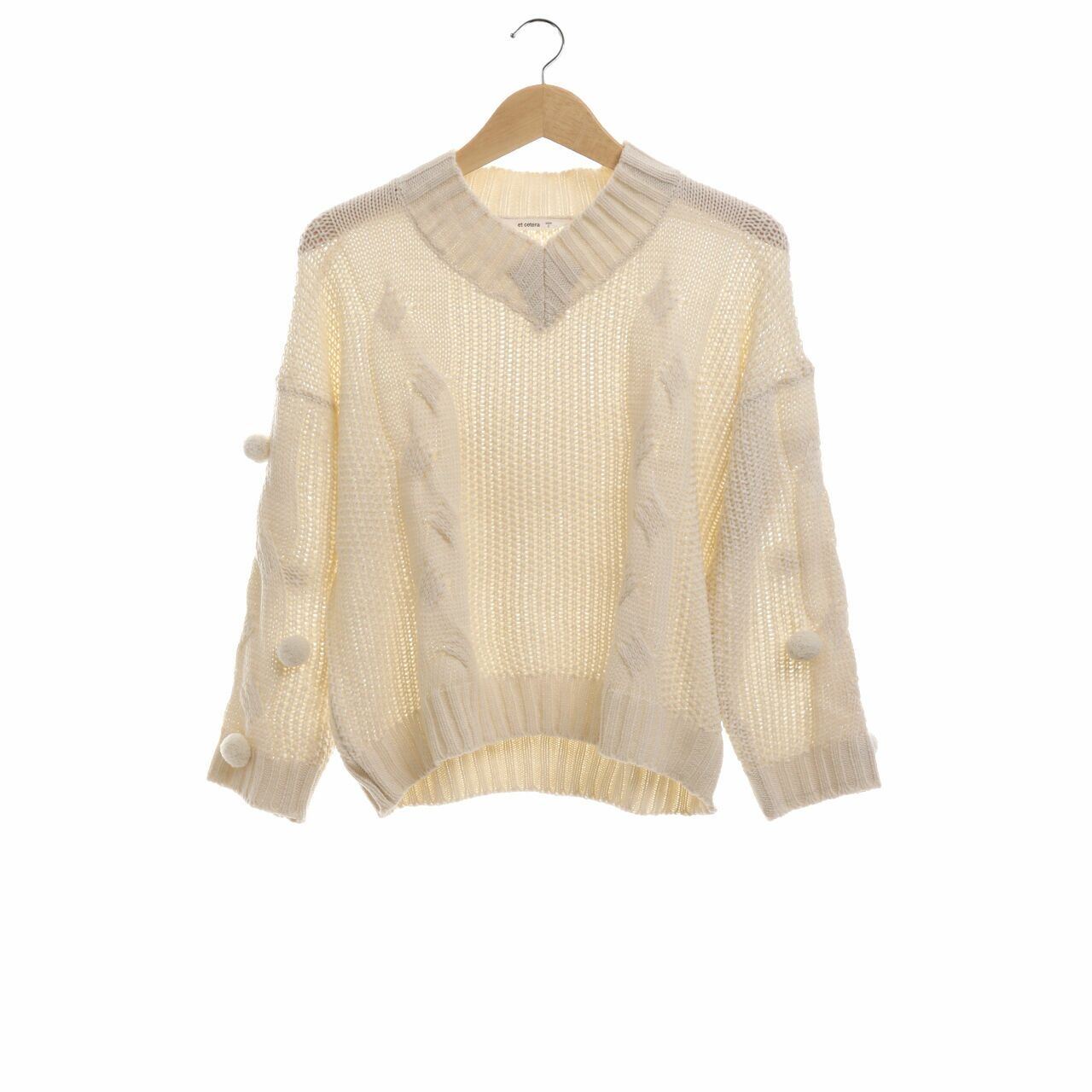 Et Cetera Off White Knit Sweater