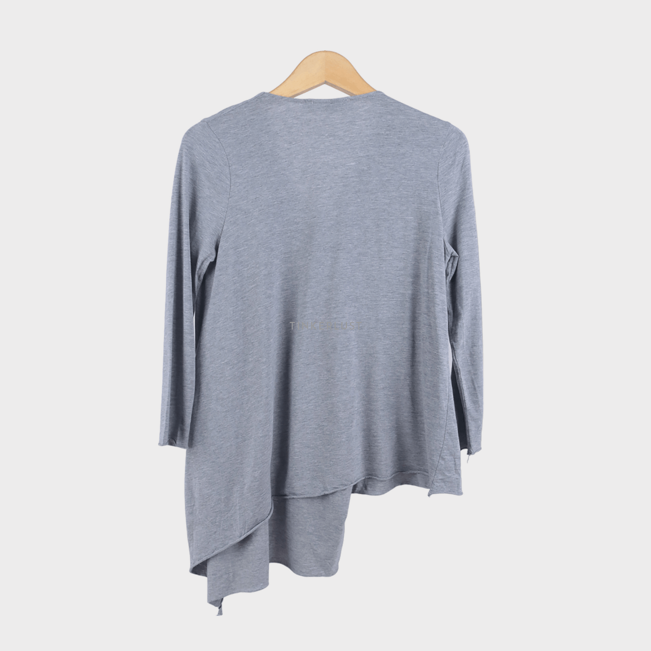 The Editor's Market Grey Assymetric Blouse