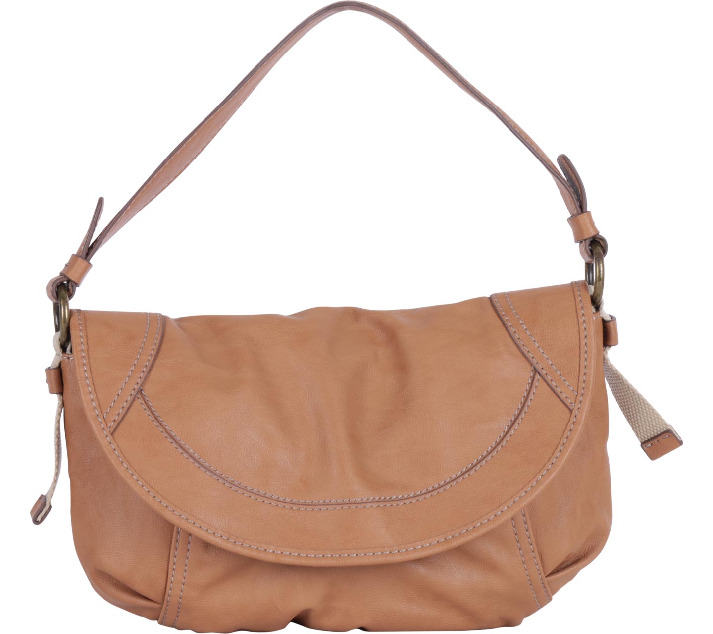 Esprit Brown Semi-Circle Leather Handbag