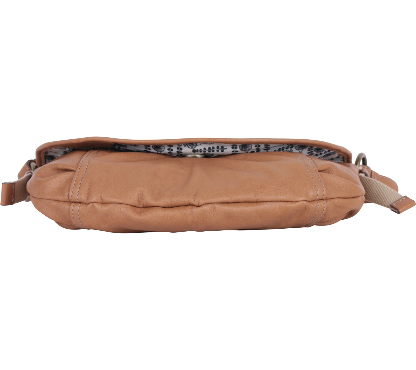 Esprit Brown Semi-Circle Leather Handbag