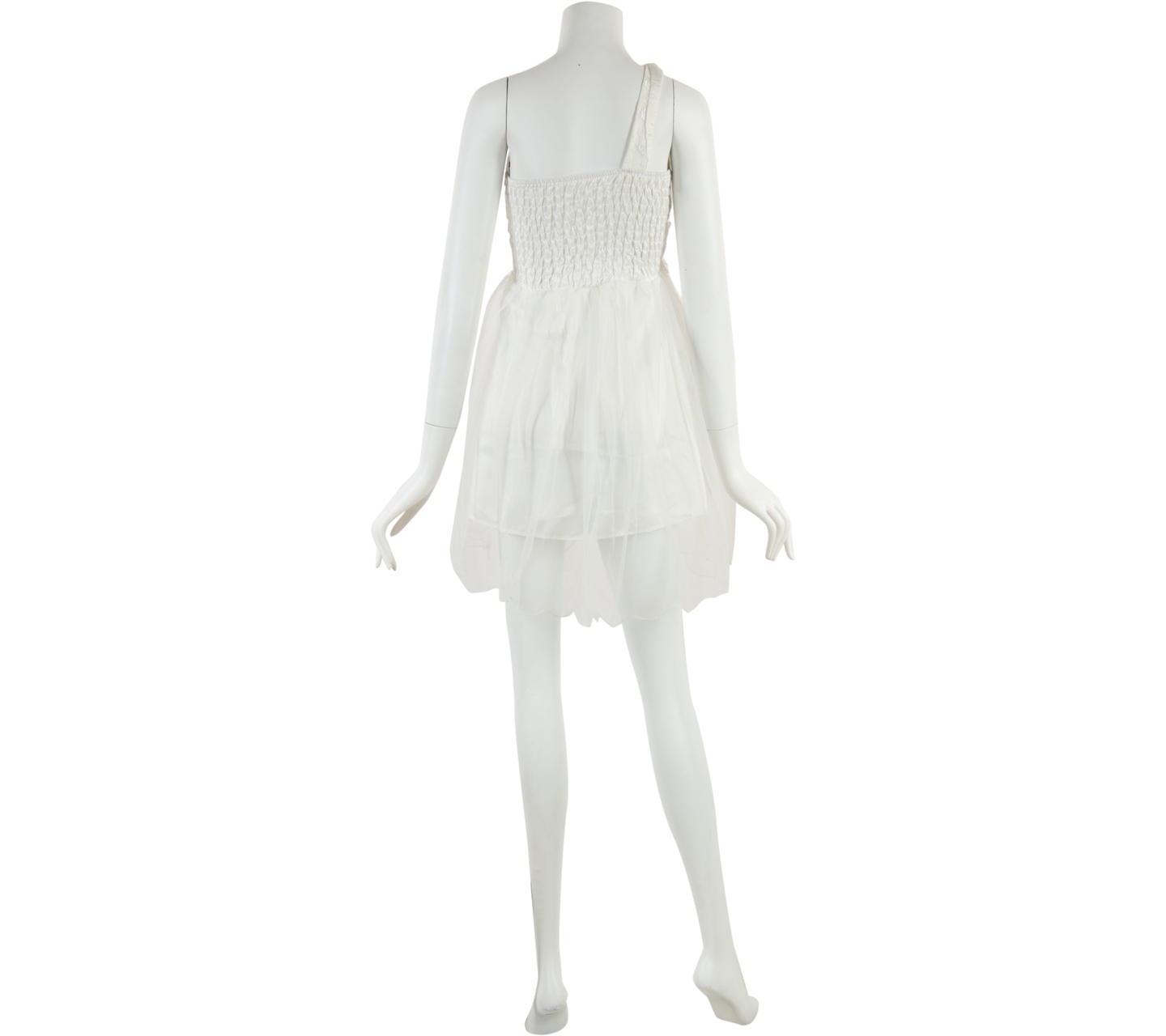 FEL Chambre White One Shoulder Mini Dress
