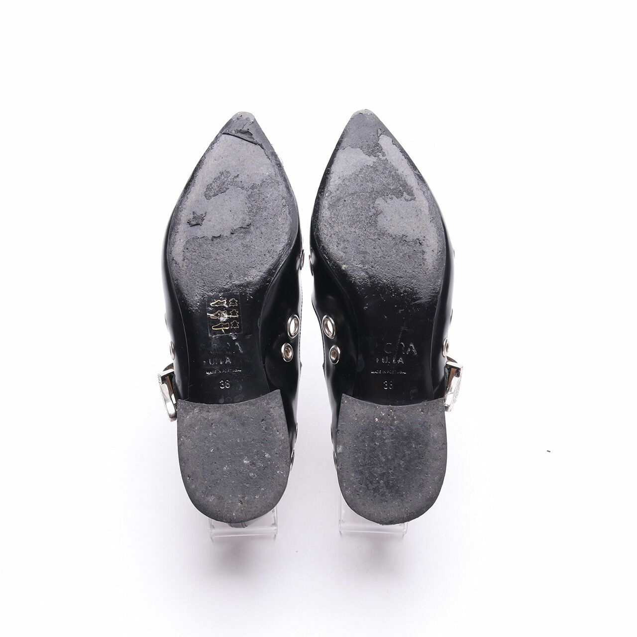 Toga Pulla Embellished Ballerina Black Flats Shoes