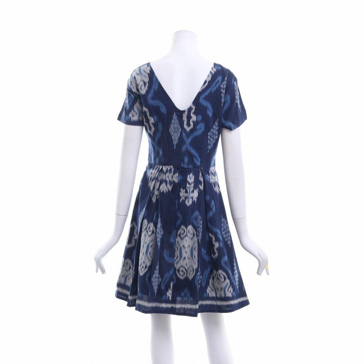 White Collar Concept Blue Midi Dress