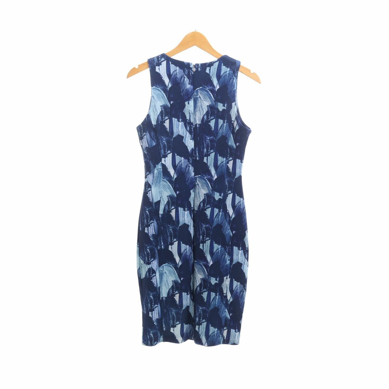H&M Blue Printed Midi Dress