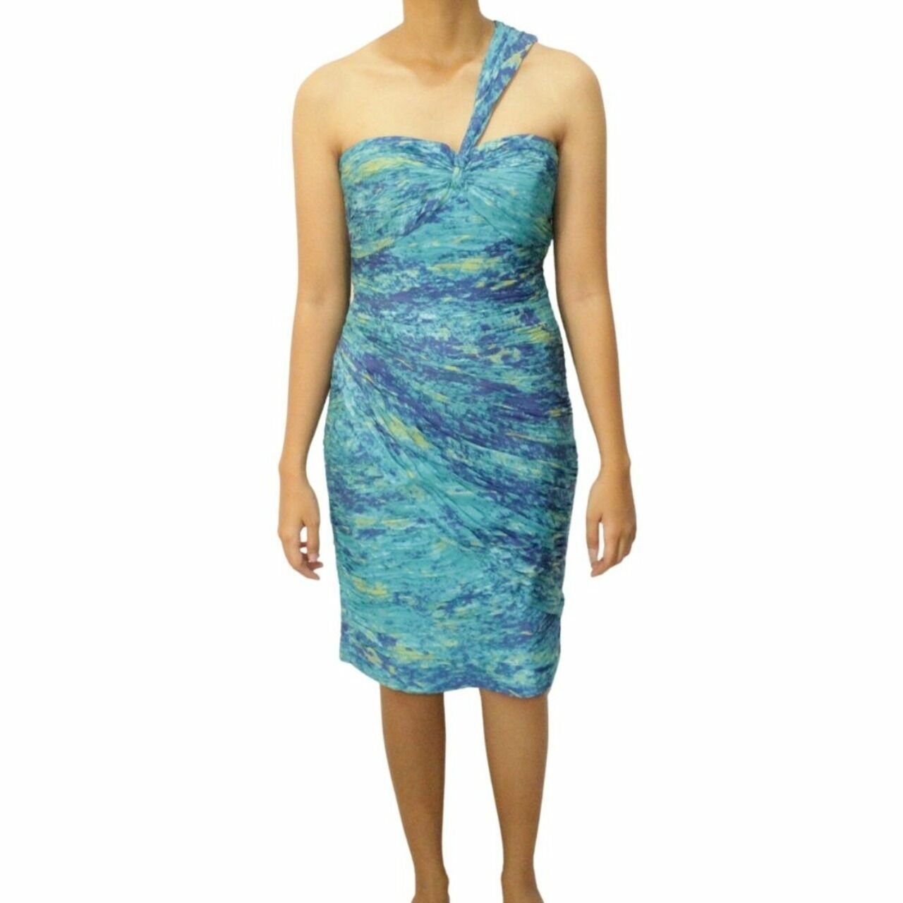 Monique Lhuillier Blue Mini Dress