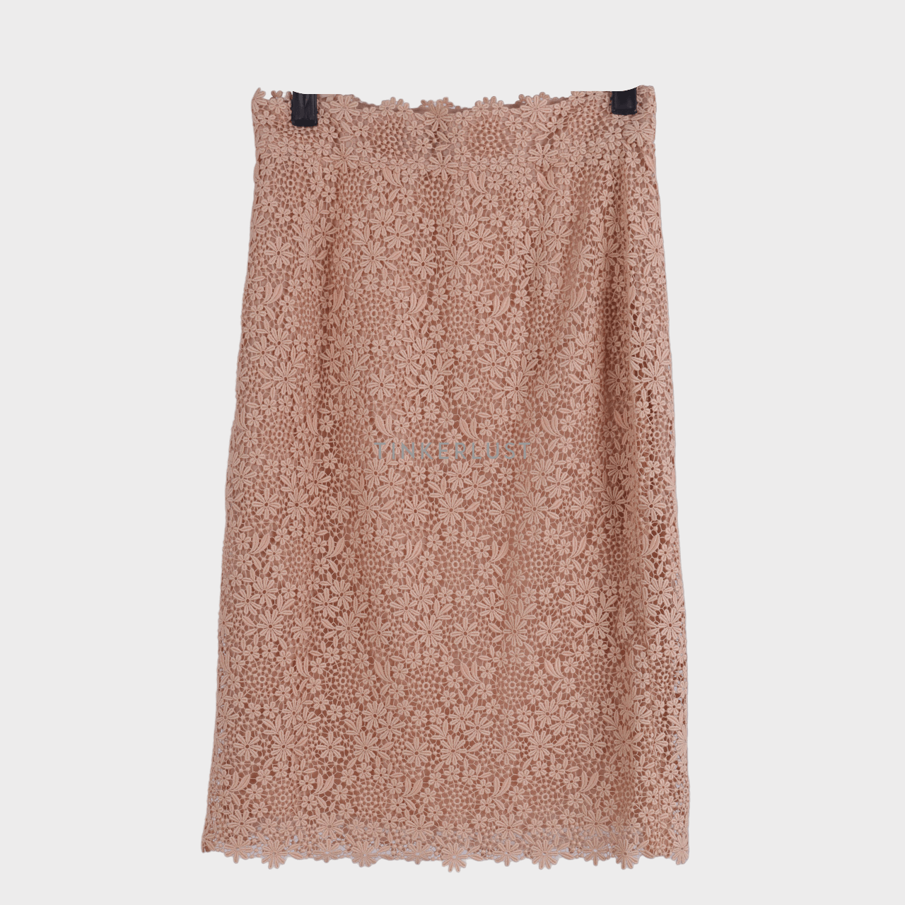 Valentino Beige Floral Lace Skirt