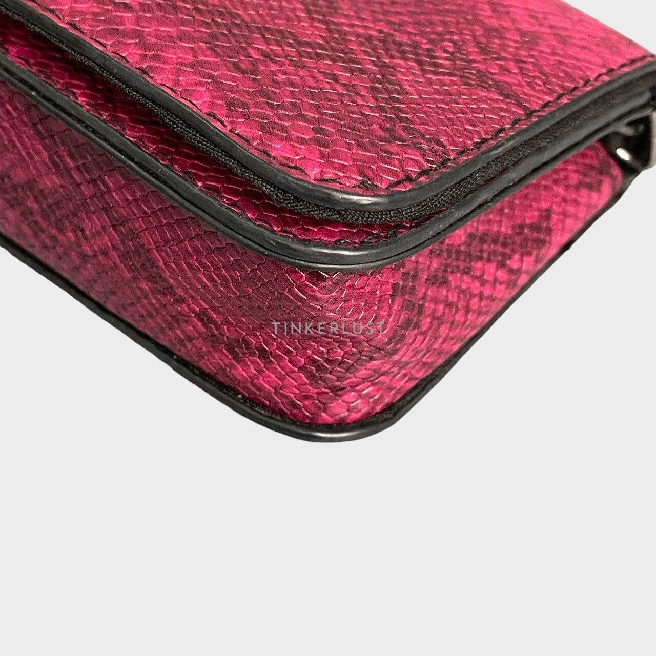 Bershka Dark Pink Animal Print Mini Sling Bag